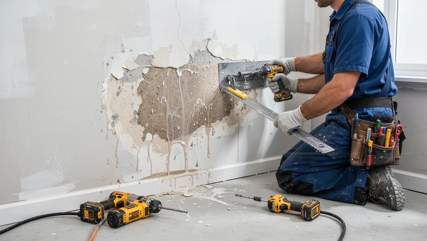Wall Water Damage Repair