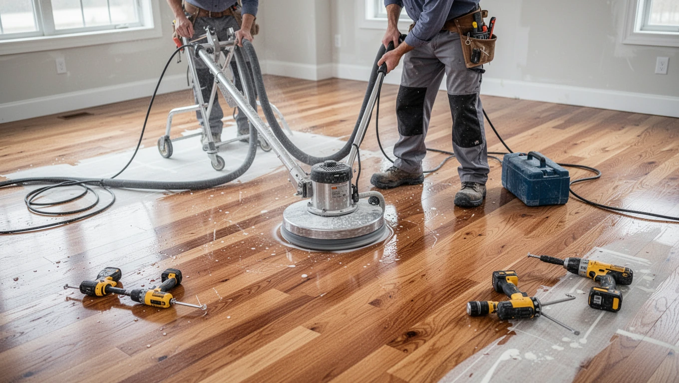 Hardwood Floor Drying