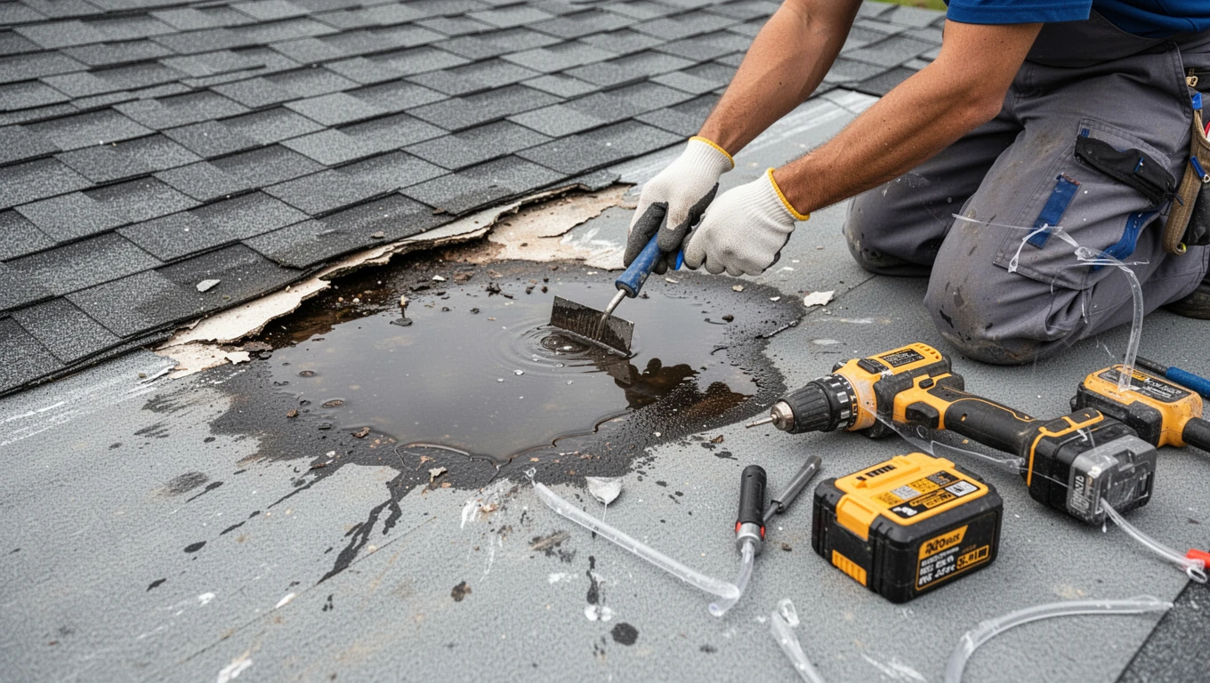 Roof Leak Water Damage Repair