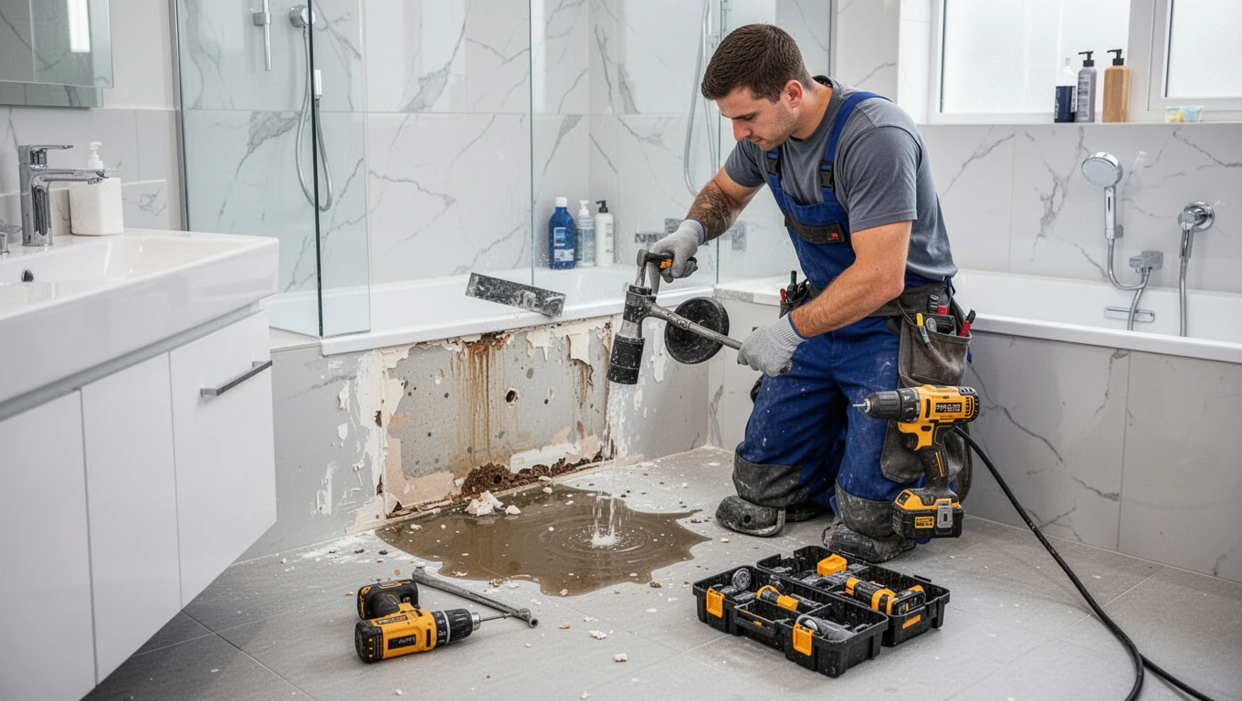 Bathroom Water Damage Repair